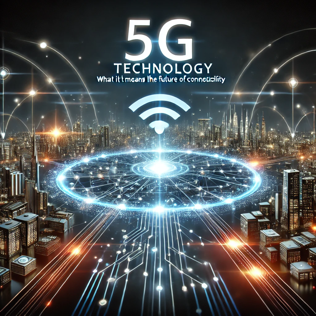visual representation of a 5G network, showing small cells, beamforming, and massive MIMO technology."